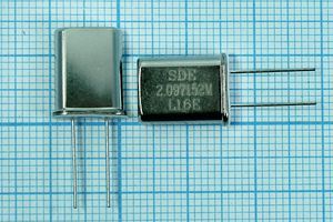 Кварцевый резонатор 2,097152 МГц - 2097,152 HC49U 16 10 30/-40~85C 49U[SDE] 1Г +IS