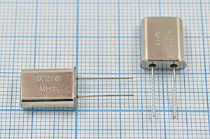 Кварцевый резонатор 9,216 МГц - 9216 HC49U 18 30 49U[SDE] 1Г (9.216MHz)
