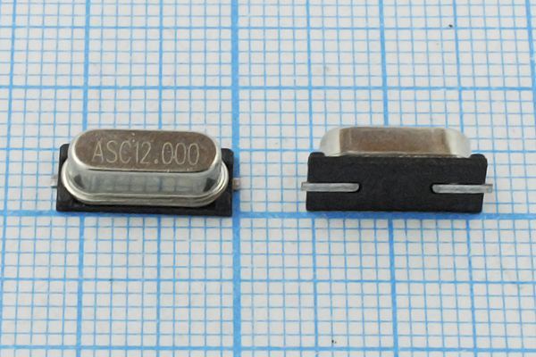 Кварцевый резонатор 12 МГц - 12000 SMD49S4 12 1Г (ASC12.000)