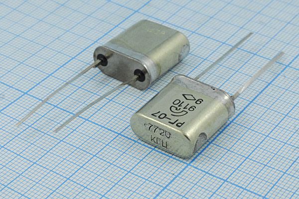 Кварцевый резонатор 7,72 МГц - 7720 HC33U 15 20/-10~60C РГ07ББ-6АП 1Г