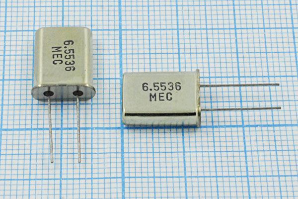 Кварцевый резонатор 6,5536 МГц - 6553,6 HC49U 32 H49 1Г (MEC)