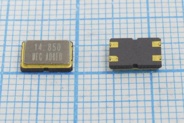 Кварцевый резонатор 14,85 МГц - 14850 SMD07050C4 12 20 /-20~70C MQ[MEC] 1Г
