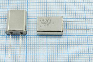 Кварцевый резонатор 4 МГц - 4000 HC49U 16 15 40/-40~70C РК374МД-6ВТ 1Г Кварцевый резонатор 4 МГц - 4000 HC49U 16 15 40/-40~70C РК374МД-6ВТ 1Г