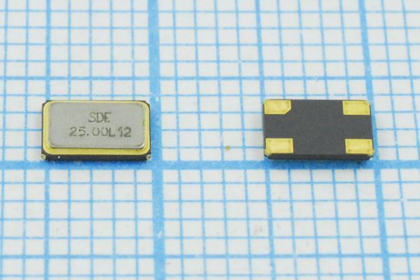 Кварцевый резонатор 25 МГц - 25000 SMD05032C4 12 10 15/-40~85C SMD0503(4P) 1