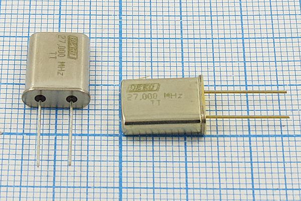 Кварцевый резонатор 27 МГц - 27000 HC49U S 20 40/-40~70C РК374МД-7ВТ 3Г
