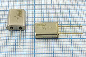Кварцевый резонатор 27 МГц - 27000 HC49U S 20 40/-40~70C РК374МД-7ВТ 3Г Кварцевый резонатор 27 МГц - 27000 HC49U S 20 40/-40~70C РК374МД-7ВТ 3Г