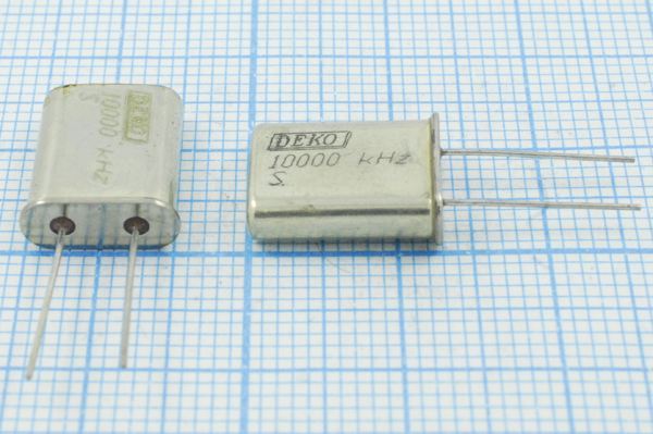 Кварцевый резонатор 10 МГц - 10000 HC49U S 30 40/-40~70C РК374МД-8ВТ 1Г (DEK