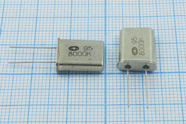 Кварцевый резонатор 8 МГц - 8000 HC49U S 30 40/-10~60C РК374МД-8АТ 1Г