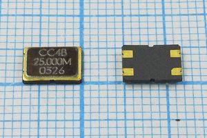 Кварцевый резонатор 25 МГц - 25000 SMD07050C4 20 8 SMD7050-04 1Г (CC4B) Кварцевый резонатор 25 МГц - 25000 SMD07050C4 20 8 SMD7050-04 1Г (CC4B)