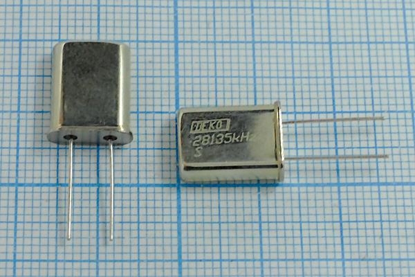Кварцевый резонатор 28,135 МГц - 28135 HC49U S 30 40/-40~70C РК374МД-8ВТ 1Г