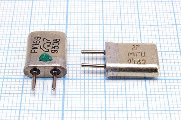 Кварцевый резонатор 27 МГц - 27000 HC25U S 15 20/-10~60C РК169МА-6АП 3Г