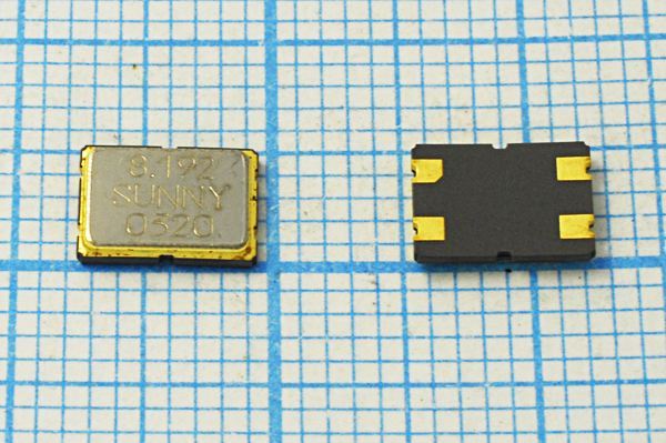 Кварцевый резонатор 8,192 МГц - 8192 SMD07050C4 18 15 SX-7[SM] 1Г (SUNNY)