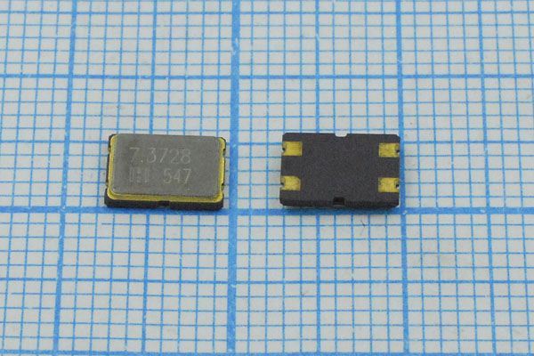Кварцевый резонатор 7,3728 МГц - 7372,8 SMD07050C4 12 10 30/-40~85C S7050 1Г