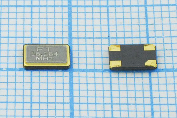 Кварцевый резонатор 16,384 МГц - 16384 SMD06035C4 20 10 50/-40~85C SM6S 1Г (FT)
