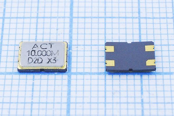 Кварцевый резонатор 10 МГц - 10000 SMD07050C4 20 30 ACT750SMX-4 1Г (ACT)