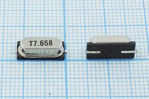 Кварцевый резонатор 7,658 МГц - 7658 SMD49S4 20 30 SMH4,2 1Г (T7.658)