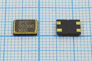 Кварцевый резонатор 70 МГц - 70000 SMD07050C4 20 30 /-20~70C 3Г (FT)