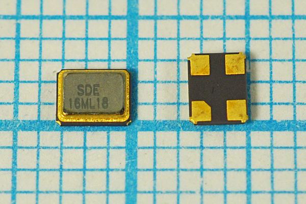 Кварцевый резонатор 16 МГц - 16000 SMD03225C4 18 10 30/-40~85C SMD0302 1Г