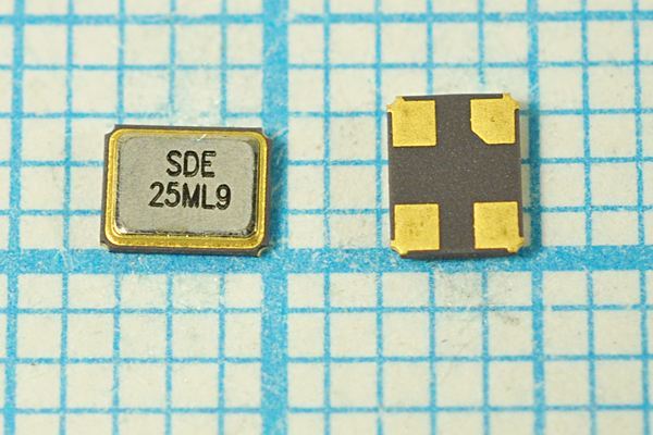 Кварцевый резонатор 25 МГц - 25000 SMD03225C4 9 10 30/-40~85C SMD0302 1Г