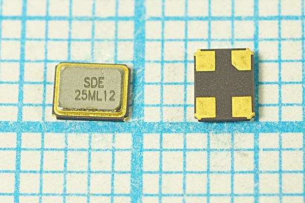 Кварцевый резонатор 25 МГц - 25000 SMD03225C4 12 10 30/-40~85C SMD0302 1Г