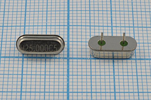 Кварцевый резонатор 25 МГц - 25000 HC49S3 20 30 HC-49US 1Г 4мм (H25.000C5)