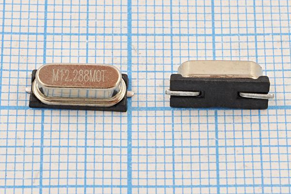 Кварцевый резонатор 12,288 МГц - 12288 SMD49S4 16 SMD49S 1Г (M12.288MOT)