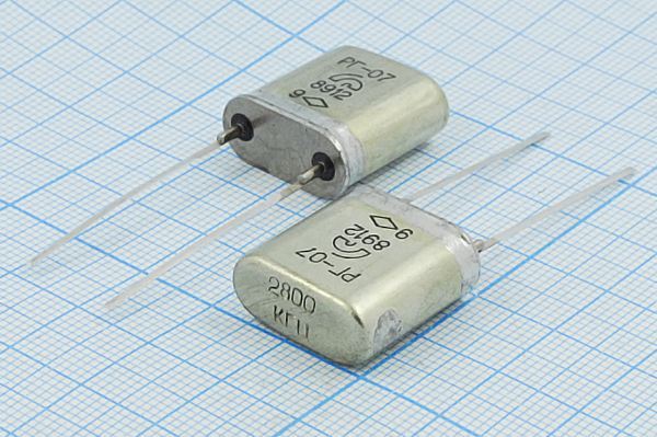Кварцевый резонатор 2,8 МГц - 2800 HC33U 15 20/-10~60C РГ07ББ-6АП 1Г