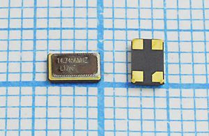 Кварцевый резонатор 14,7456 МГц - 14745,6 SMD04025C4 12 10 30/-40~85C 1Г (L12)