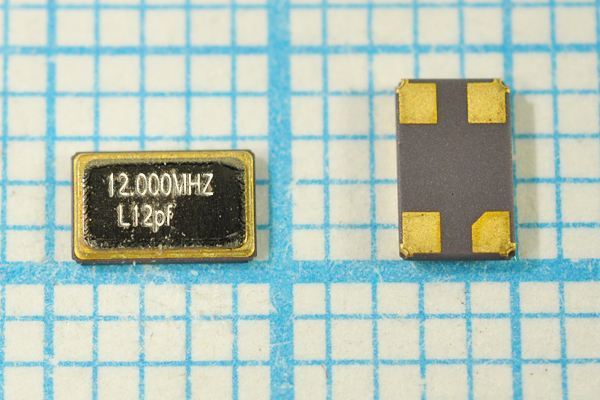 Кварцевый резонатор 12 МГц - 12000 SMD04025C4 12 10 30/-40~85C 1Г (12,0L12)