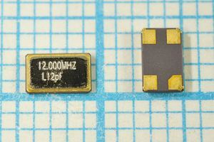 Кварцевый резонатор 12 МГц - 12000 SMD04025C4 12 10 30/-40~85C 1Г (12,0L12)