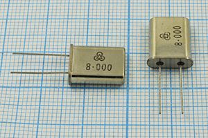 Кварцевый резонатор 8 МГц - 8000 HC49U 12 15 30/-10~60C 49U[HUBEI] 1Г (8.00