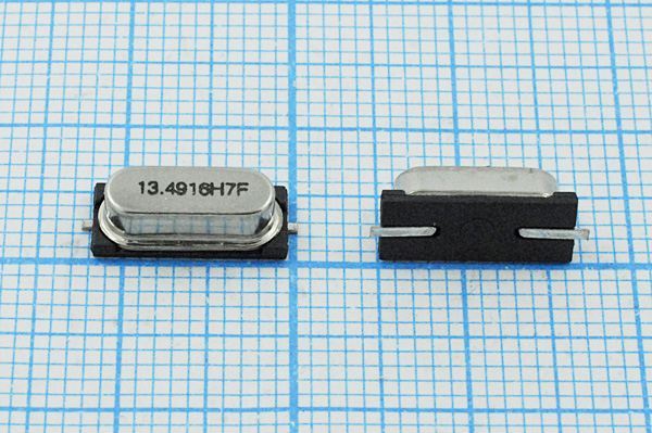 Кварцевый резонатор 13,4916 МГц - 13491,6 SMD49S4 10 30 30/-20~70C HC49S4HSMD 1Г