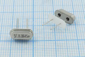 Кварцевый резонатор 36,864 МГц - 36864 HC49S3 S 10 30/-40~85C 49S[SDE] 1Г +IS