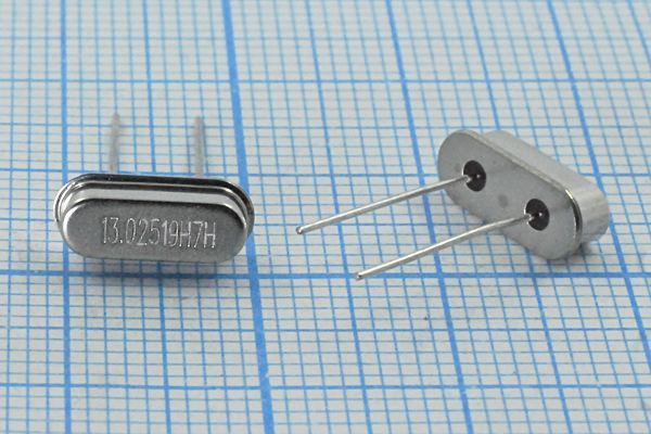 Кварцевый резонатор 13,02519 МГц - 13025,19 HC49S3 10 30 30/-20~70C HC49S4H 1Г