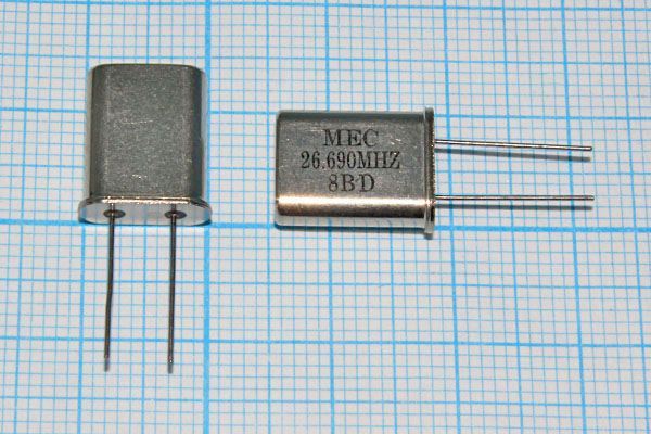 Кварцевый резонатор 26,69 МГц - 26690 HC49U 20 30 HC49U[MEC] 3Г (MEC)