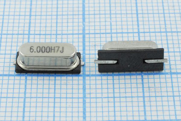 Кварцевый резонатор 6 МГц - 6000 SMD49S4 32 30 30/-20~70C HC49S4HSMD 1Г