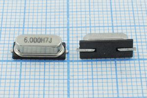 Кварцевый резонатор 6 МГц - 6000 SMD49S4 32 30 30/-20~70C HC49S4HSMD 1Г