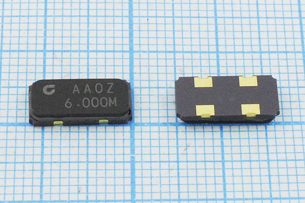 Кварцевый резонатор 6 МГц - 6000 SMD12055C4 20 30 CS20 1Г