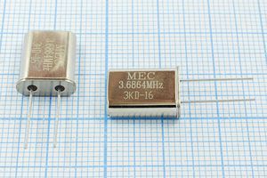 Кварцевый резонатор 3,6864 МГц - 3686,4 HC49U 16 25 HC49U[MEC] 1Г (MEC)