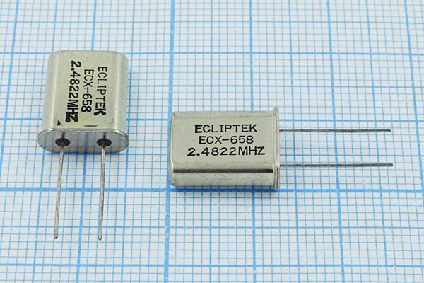 Кварцевый резонатор 2,4822 МГц - 2482,2 HC49U 18 EU[HC49U] 1Г (ECLIPTEK)