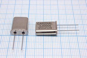 Кварцевый резонатор 3 МГц - 3000 HC49U S C49 1Г (CARDINAL) Кварцевый резонатор 3 МГц - 3000 HC49U S C49 1Г (CARDINAL)