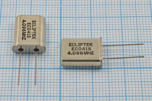 Кварцевый резонатор 4,096 МГц - 4096 HC49U S EU[HC49U] 1Г (ECLIPTEK)