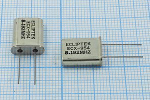 Кварцевый резонатор 8,192 МГц - 8192 HC49U 32 EU[HC49U] 1Г (ECLIPTEK)
