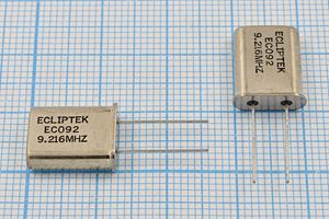 Кварцевый резонатор 9,216 МГц - 9216 HC49U 18 EU[HC49U] 1Г (ECLIPTEK)