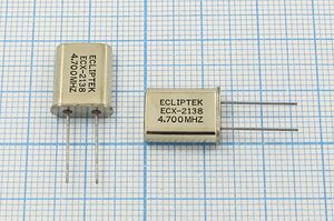 Кварцевый резонатор 4,7 МГц - 4700 HC49U 18 EU[HC49U] 1Г (ECLIPTEK)