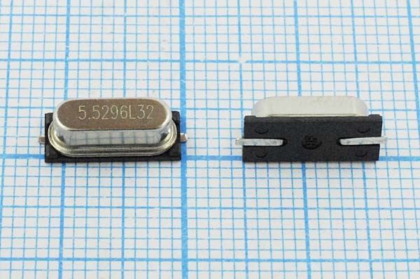 Кварцевый резонатор 5,5296 МГц - 5529,6 SMD49S4 32 20 SMD49S[MEC] 1Г (5.5296L32)