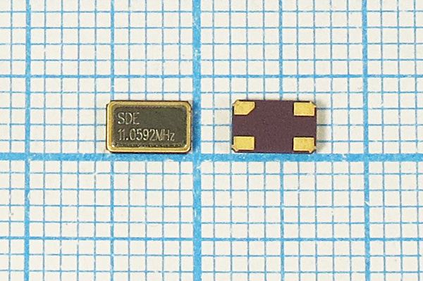 Кварцевый резонатор 11,0592 МГц - 11059,2 SMD05032C4 12 10 30/-40~85C SMD0503(4P)
