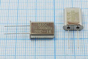 Кварцевый резонатор 12 МГц - 12000 HC49U 16 25 HC49U[MEC] 1Г (MEC)