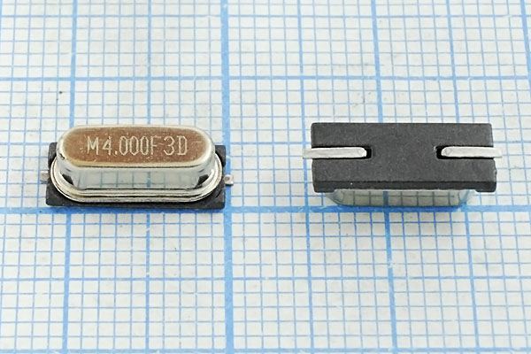 Кварцевый резонатор 4 МГц - 4000 SMD49S4 16 20 SMD49S 1Г (M4.000F3D)