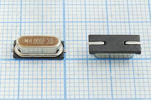 Кварцевый резонатор 4 МГц - 4000 SMD49S4 16 20 SMD49S 1Г (M4.000F3D)